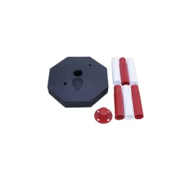 Poteaux Ø 40 mm en plastique avec base à lester de 29x29cm hauteur 85cm - Lot de 2 VISO