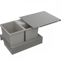 Poubelle de cuisine Base pour tiroir ArciTech - 3 compartiments - 40 L HETTICH
