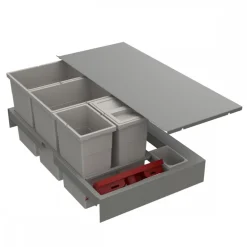 Poubelle de cuisine Base pour tiroir ArciTech - 4 compartiments - 60 L HETTICH
