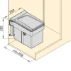 Poubelle de porte - 1 seau de 15 litres EMUCA