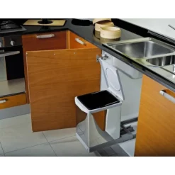 Poubelle extractible à ouverture automatique - 17 litres - TOWER ELLETIPI