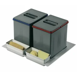 Poubelles de tri sélectif sous évier - 2 bacs de 15 litres WESCO FRANCE