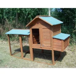 Poulailler bi-corps de grande taille en bois - 1,86 x 0,76 m - 2,13 m2 HABRITA