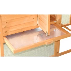 Poulailler bi-corps de grande taille en bois - 1,86 x 0,76 m - 2,13 m2 HABRITA