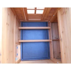 Poulailler bi-corps de grande taille en bois - 1,86 x 0,76 m - 2,13 m2 HABRITA