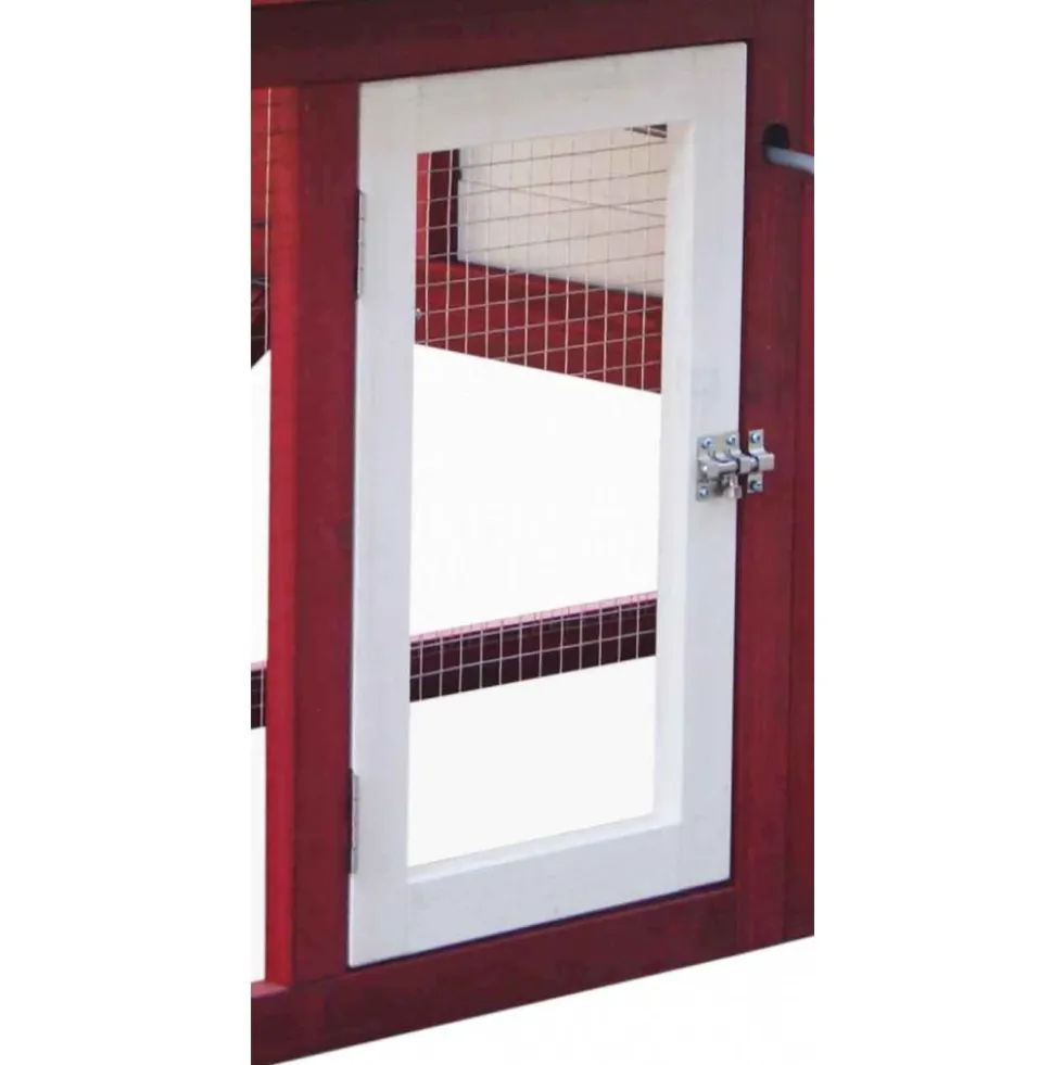 Poulailler en bois bicorps couvert bicolore - 152 x 62 x 92 cm HABRITA