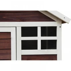Poulailler en bois bicorps couvert bicolore 122 x 63 x 92 cm HABRITA