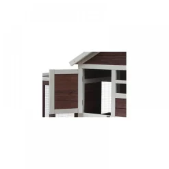 Poulailler en bois bicorps couvert bicolore 122 x 63 x 92 cm HABRITA