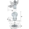 Poulie articulée - pour système incendie GRDKM 2202 - 4069 GROOM