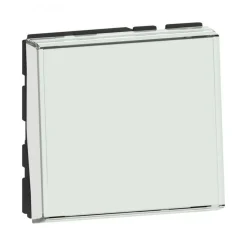 Poussoir inverseur porte étiquette Mosaic - 2 modules - 6A - blanc LEGRAND