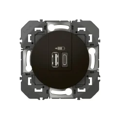 Prise chargeur USB noire - Dooxie LEGRAND