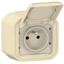 Prise de courant 2P+T étanche 16A 250V pour fixation saillie - Plexo LEGRAND