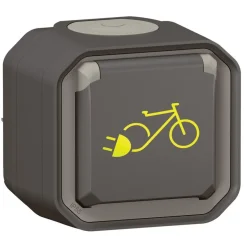 Prise de courant 2P+T étanche pour recharge de vélos électriques - Plexo LEGRAND