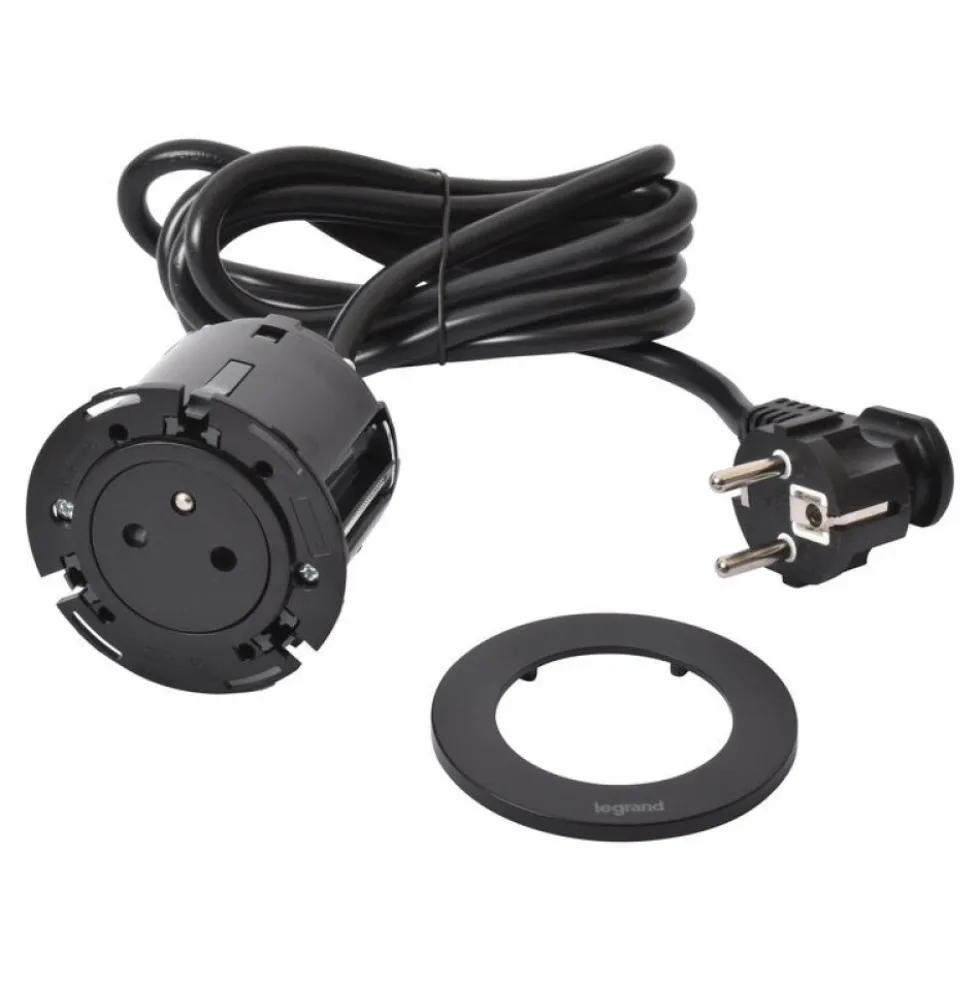 Prise encastrable sur plan de travail - 1 PC 2P+T - INCARA™ Disq 60 LEGRAND