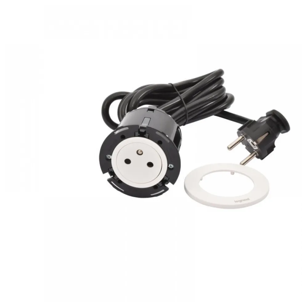 Prise encastrable sur plan de travail - 1 PC 2P+T - INCARA™ Disq 60 LEGRAND