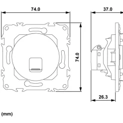 Prise RJ45 Cat.6 UTP grade 1 à 2 - Blanc craie - Odace II SCHNEIDER
