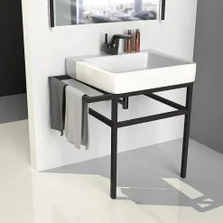 Profil aluminium noir en tube carré pour système Cadro - longueur 3 m HETTICH