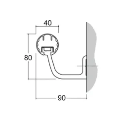 Profil aluminium pour main courante - Longueur 4m - avec pare-close CS France