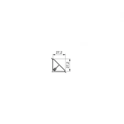Profil d'étanchéité triangulaire en kit Plasline - 2350 mm EMUCA