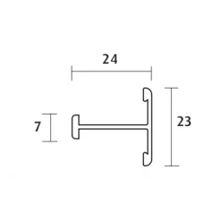 Profil intermédiaire pour porte coulissante - P300-19 SEED