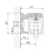 Profil équerre pour rail haut Junior 40 HAWA