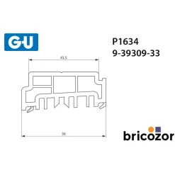Profil support P1634 - pour seuil à rupture de pont thermique GU 937 FERCO