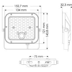 Projecteur solaire à détection de mouvements télécommandé BF-SFL10IR+ BF LIGHT