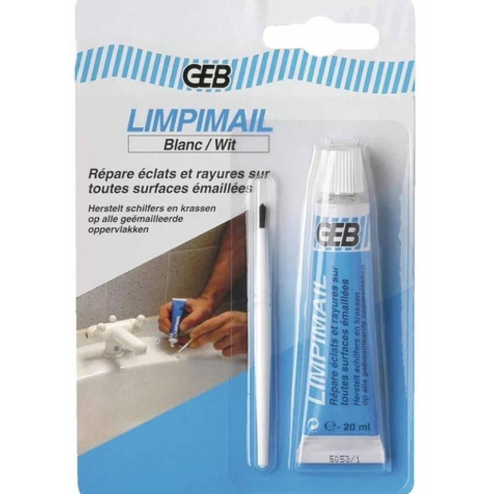 Pâte de rénovation - réparation éclats sur émail sanitaire - Limpimail GEB