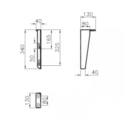 Équerre de fixation blanche - pour lavabo - PMR VITRA