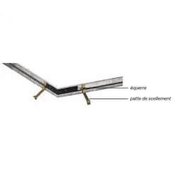 Équerres d'angle pour cadre de paillasson tapis-brosse DINAC