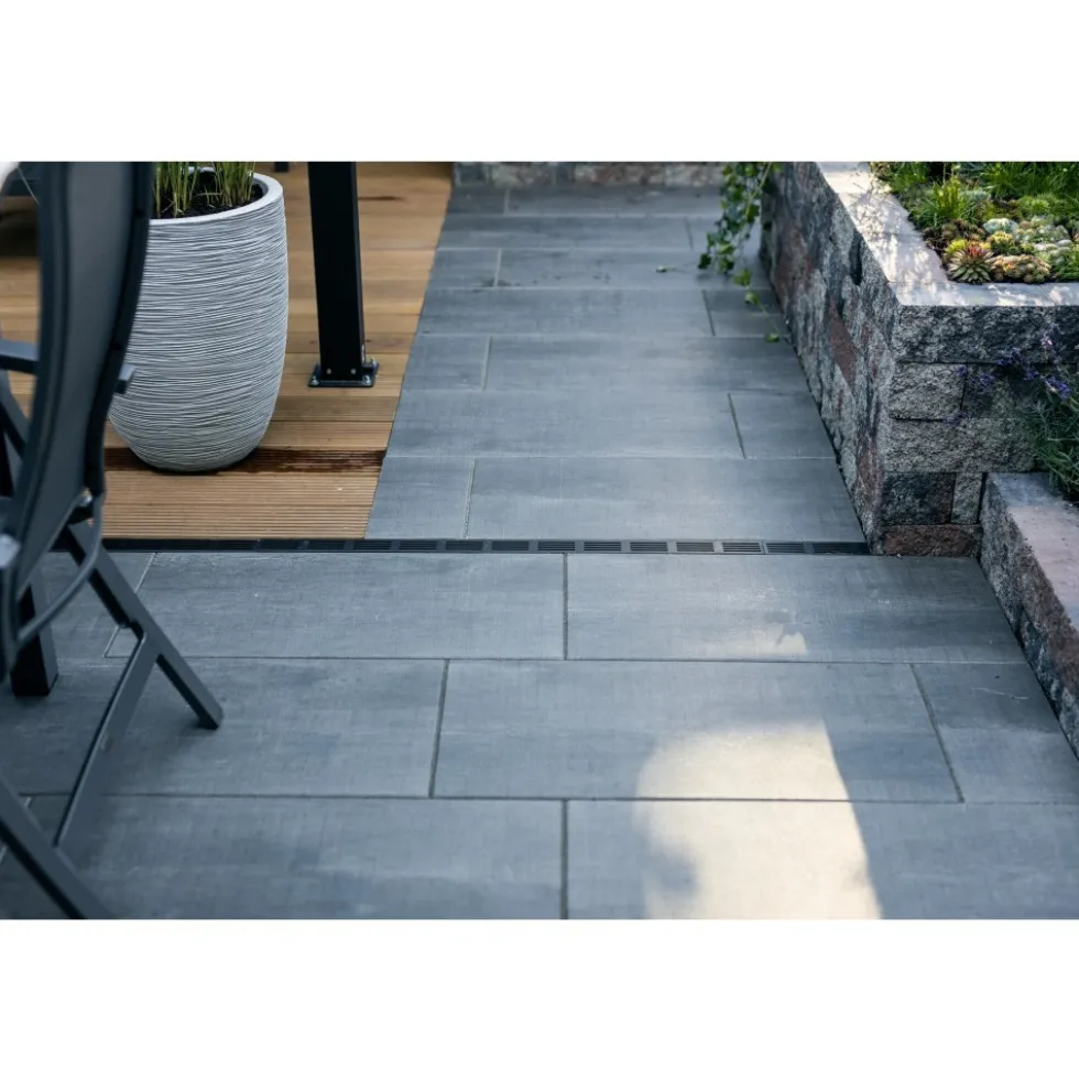 Raccord externe avec sortie horizontale 80 mm - pour caniveau Slimline ACO