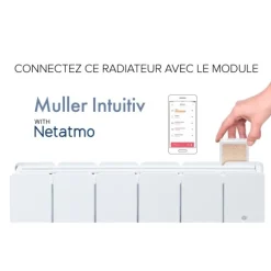 Radiateur électrique à chaleur douce - bas - connecté - Axoo Intuis