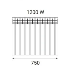 Radiateur électrique à inertie fluide 1200W connecté WiFi - noir - Eoniq ROINTE