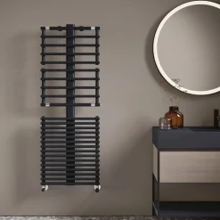Radiateur sèche-serviettes eau chaude - 625 W - noir - Get Up RSS IRSAP