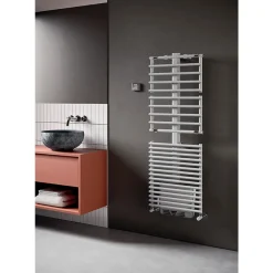 Radiateur sèche-serviettes eau chaude + soufflant - 625W - blanc - Get Up Booster IRSAP