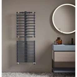 Radiateur sèche-serviettes électrique noir avec booster Get Up Booster IRSAP