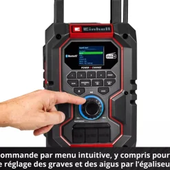 Radio de chantier TE-CR 18 Li DAB+/FM/BT - Solo - Power X-Change EINHELL