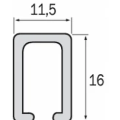 Rail de guidage pour porte coulissante - 550.000/560.000 ROB