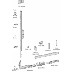 Rail de roulement - pour ferrure coulissante levante GU 937 FERCO