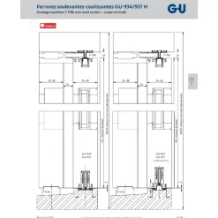 Rail de roulement P 432 pour ferrures coulissantes levantes GU937 FERCO