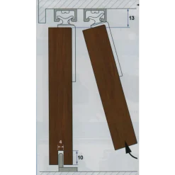 Rail haut - pour porte coulissante de meuble - aluminium - MINITUB MANTION