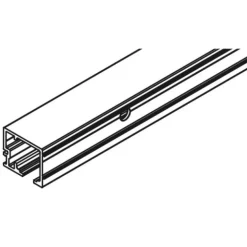 Rail porte coulissante - fixation murale + bandeau - Junior 80/100 HAWA