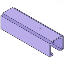 Rail pour ferrures coulissantes 0500 - en aluminium anodisé KRONA KOBLENZ