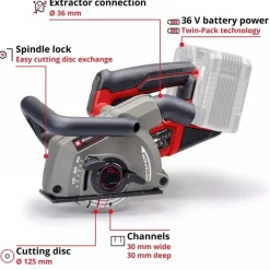 Rainureuse murale sans fil TP-MA 36/30 Li BL - Solo - Power X-Change EINHELL PROFESSIONAL