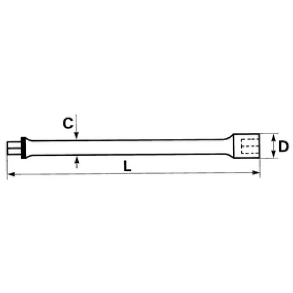 Rallonge pour cliquet et douille S-216V SAM OUTILLAGE
