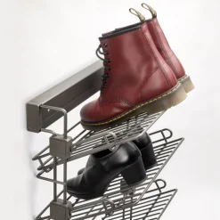 Range-chaussures latéral coulissant pour dressing Quartz - titane EMUCA