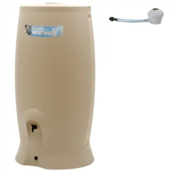 Récupérateur d'eau beige + kit collecteur - 500 litres - Recup'O EDA PLASTIQUES