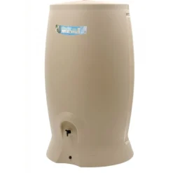 Récupérateur d'eau beige + kit collecteur - 1000 litres - Recup'O EDA PLASTIQUES