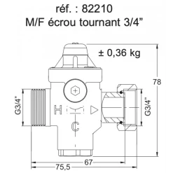 Réducteur de pression pour chauffe-eau Redufix WATTS