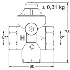 Réducteur de pression - rinoxdue silver - 15x21 WATTS